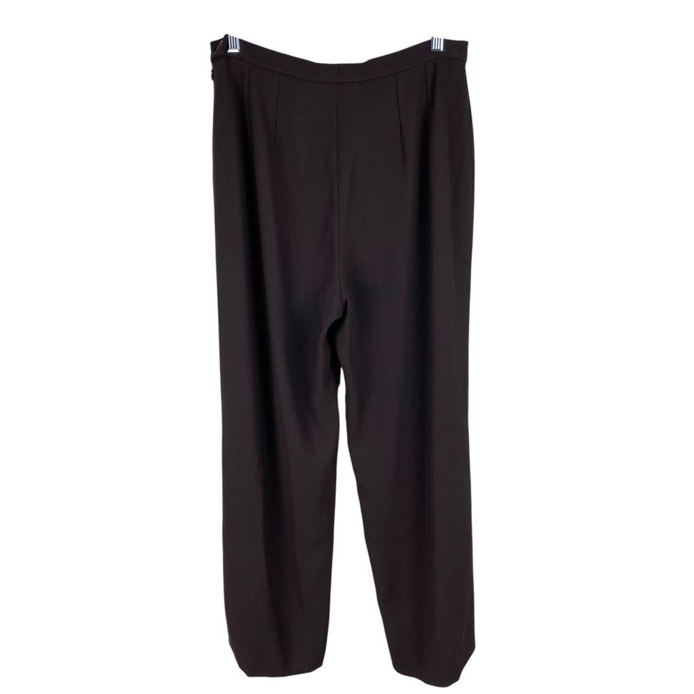 MaxMara Dress Trousers Pants Expresso Brown Women’s Size 10 Wide Leg High Rise - Picture 8 of 10